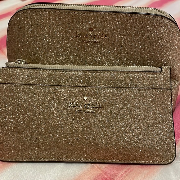 kate spade Accessories Kate Spade Tinsel Gold Card Wallet And